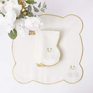 Napperon de table en lin fantaisie travail brodé à la main détaillant améliorant la beauté et la sophistication de la table à manger - Product Image 6