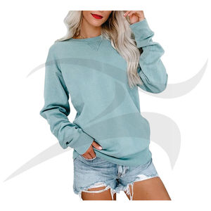 เสื้อสเวตเตอร์ผู้หญิงแขนยาวผ่าสีพื้นลำลองสำหรับฤดูหนาว - Product Image 1