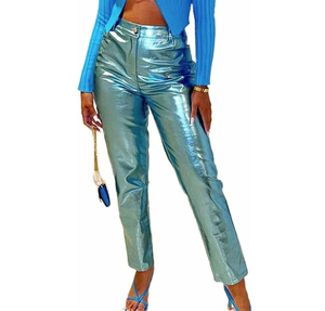 Pantalon en cuir pour femmes, tenue décontracté, haut de gamme, respirant, pantalon en cuir pour femmes personnalisé - Product Image 3