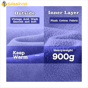 Urban Fashion Stylish Oversized Acid Wash <b>Hoodie</b> for Men and <b>Women</b> 100% Cotton With Embroidered Sweatpants for Winter - Product Image 5