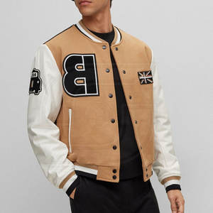 แจ็กเก็ตเลตเตอร์เมนน้ำหนักเบาทำจากโรงงานแฟชั่นใหม่ปกตั้งและผ้าแคนวาส - Product Image 5