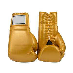 ถุงมือชกมวยสีดำและสีทองถุงมือชกมวยถุงมือชกมวยทนทานออกแบบโลโก้ได้เอง - Product Image 2
