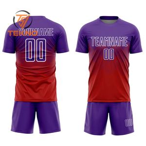 Venta al por mayor nuevo modelo último estilo entrenamiento ropa deportiva sublimación camisetas de fútbol Unisex hombres jóvenes uniforme de fútbol bajo precio OEM - Product Image 1