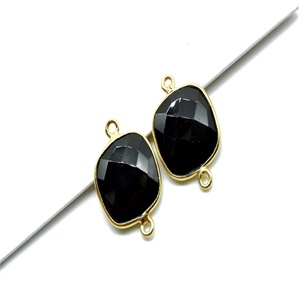 Colgantes finos de Plata de Ley 925, dijes Vintage de rodio, enlaces de fianza de doble bucle, cojín de piedras preciosas de ónix negro, joyería de bisel en forma de bisel - Product Image 4