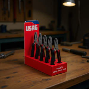 Expositor de mostrador USAG con 5 pinzas y línea de productos 150 AX 200 - Product Image 3