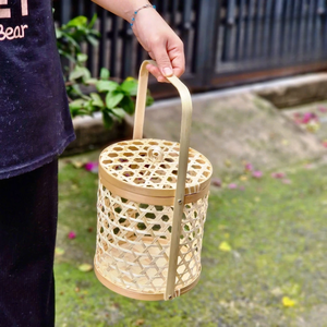 Panier-cadeau élégant en BAMBOU Idéal pour les mariages, les festivals, la décoration intérieure Emballage artisanal pour les cadeaux de spa et cosmétiques - Product Image 6