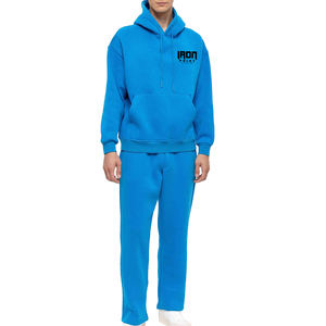 ชุดวอร์มผ้าฝ้ายแบบมีซิป กางเกงกีฬาฤดูหนาว ระบายอากาศ แห้งเร็ว เป็นมิตรกับสิ่งแวดล้อม พิมพ์โลโก้ ชุดยอดนิยม MOQ ต่ำ - Product Image 1