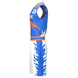 Uniforme de baloncesto juvenil de gran tamaño Sublimación de malla reversible Jersey de baloncesto Árbitro Uniformes de baloncesto - Product Image 2