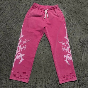 WAKIN WEAR Meilleurs pantalons évasés en coton délavé léger, taille mi-haute, style décontracté, blocs de couleur latéraux, coupe slim, longueur courte, écologiques - Product Image 2