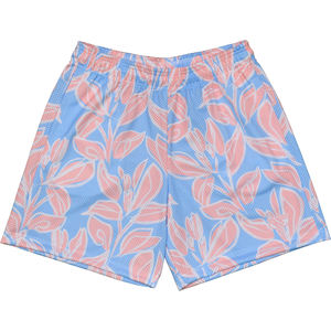 Pantalones cortos de malla de 100% poliéster informales para hombre, pantalones cortos deportivos transpirables con bolsillos y cordón, pantalones cortos de secado rápido - Product Image 6