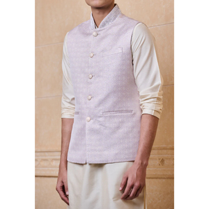 Vestes Nehru personnalisées avec motifs brodés Vestes Nehru pour mariages Vestes Nehru élégantes pour hommes - Product Image 2