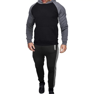 Survêtement décontracté pour homme, hiver, longueur cheville, léger, à capuche, 100 % polyester, respirant, logo frontal, motif uni, cordon de serrage - Product Image 2