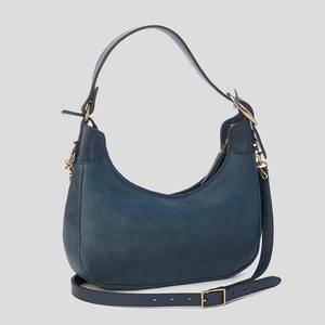 Women's Indigo Blue Leather Underarm <b>Bag</b> Vintage Style Shoulder Purse Adjustable <b>Strap</b> Candy Pattern Zipper Water Resistant - Product Image 1