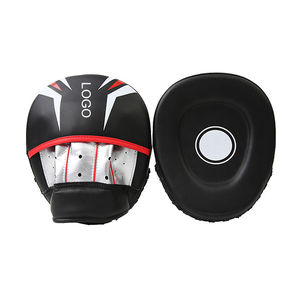Guantes de boxeo de enfoque curvo de cuero y PVC hechos a medida profesionales de alta calidad para Taekwondo MMA al por mayor - Product Image 1