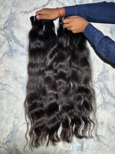 Precio directo de fábrica Onda natural 100% Cutículas crudas alineadas Sin enredos Extensión de cabello humano indio Virgen sin procesar al por mayor - Product Image 3