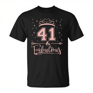 Camiseta para mujer de 41 años, regalo de cumpleaños, camiseta promocional para chicas felices - Product Image 2