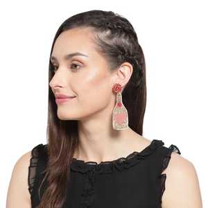 Pendientes de Cuentas de Cristal, Estilo Bohemio, Hechos a Mano, Pendientes de Cuentas de Semillas, Joyería Única de Moda, Diseño Creativo - Product Image 3