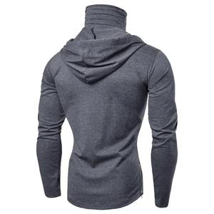Sweat à capuche zippé en tricot chaud d'hiver pour homme avec masque facial intégré, 100% coton polaire, design zippé pour les activités de plein air - Product Image 3