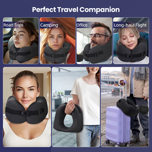 <b>Travel</b> <b>Pillow</b>, Memory Foam Neck <b>Pillow</b> for <b>Traveling</b>, Comfortable Neck Support Airplane <b>Pillow</b> for Sleeping No Latex - Product Image 5