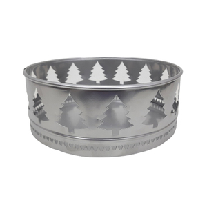 Hot Selling Iron Metal <b>Round</b> <b>Tray</b> Silver Color Luxury Design Plate Dish for Serving Decorative <b>Table</b> Top Handmade - Product Image 2