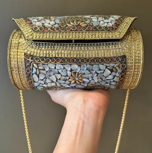 Embrague de Metal de mosaico de diseñador elegante chapado de alta calidad para bolso de noche de mujer de INDIA - Product Image 4