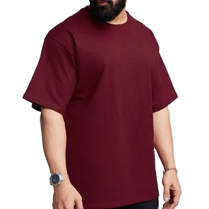 Camiseta Deportiva para Hombre, Corte Regular, Tallas Grandes, Hombros Caídos, Color Sólido, Logotipo Personalizado, Ropa de Fitness, 100% Algodón, Ecológica, Transpirable, 180 - Product Image 5