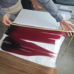 Lot de 3 mèches avec 1 lace closure & frontal 100% extensions de cheveux humains vierges non traités lisses en os - Product Image 4