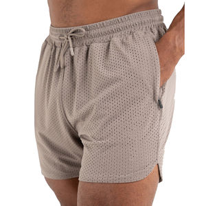 Short de fitness en maille pour hommes, style décontracté, taille moyenne, respirant, séchage rapide, impression par sublimation sur toile - Product Image 1