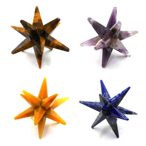 Piedra preciosa de último diseño, pirita de 12 puntos, Estrella Merkaba para negocios y regalo promocional de fabricante directo, venta al por mayor - Product Image 2