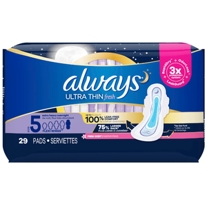 Always Maxi Feminine Pads para mujer, tamaño 5 Absorbencia nocturna extra pesada, con alas, sin perfume, 36 unidades - Product Image 4