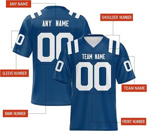 Nouveaux designs de la saison Maillots de football américain Maillots des Bears Vente en gros Respirant Mode personnalisée - Product Image 5