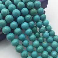 Kelingna – Perles en vrac de 2,0 mm à grand trou, en turquoise bleue, certifiées GIC, pour la confection de bijoux et la décoration DIY