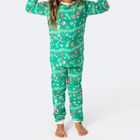 Ensemble de pyjama décontracté de Noël pour adultes, 100% polyester, t-shirt à manches longues et pantalon, tenue de détente pour l'hiver
