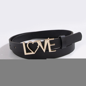 เข็มขัดหนังวัวแท้สำหรับผู้หญิงพร้อมโลโก้ที่กำหนดเองและเทคนิคการทอหัวเข็มขัดสแตนเลสสีสันสดใส - Product Image 1