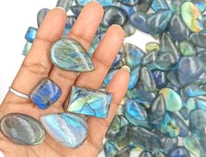Natural Blue Labradorite Gemstone Cabochon Lot Unique Labradorite Gemstone From Labradoresite - Product Image 2