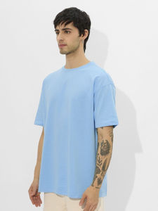 Camiseta de Cuello Redondo Informal de Verano, 100% Algodón, Secado Rápido, Transpirable, Ajuste Holgado, Color Sólido, Tejida, Venta al Por Mayor - Product Image 6