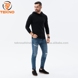 เสื้อฮู้ดแขนยาวลำลองสำหรับผู้ชาย, เสื้อแนวสตรีทแฟชั่นฤดูหนาวเสื้อสเวตเชิ้ตพิมพ์ลายหน้าจอสีพื้นดีไซน์ฮิปฮอปปักลาย - Product Image 3