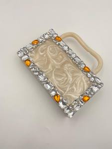 Premium Modern Eco-Friendly Waterproof Resin Clutch Purse | Glossy Acrylic Womens Evening <b>Bag</b> <b>for</b> <b>Wedding</b> & <b>Bridal</b> Events - Product Image 3