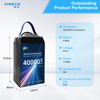 Аккумулятор XINGTO Ultra Light 12S 44.4V 40000mAh полутвердотельный литий-ионный с разрядом 10C для тяжелых БПЛА, VTOL, дронов для картографирования AS150