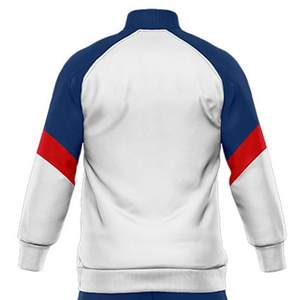 Survêtements de sport pour hommes à manches longues avec logo personnalisé, jogging d'entraînement, fitness, course à pied, uni, fermeture éclair intégrale, prix bas - Product Image 5