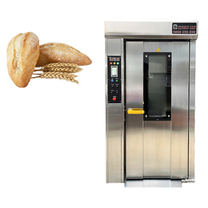 Horno rotativo de 16 bandejas de uso duradero para pan Baguette 1100KGS horno eléctrico de hierro de acero inoxidable equipo de panadería Kien An Vietnam - Product Image 1