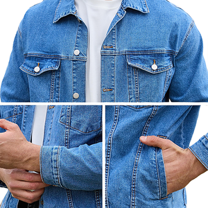 Haute qualité décontracté hommes vestes Style classique Vintage bleu Denim veste pour hommes respirant coupe-vent élégant homme vestes - Product Image 6