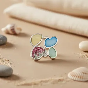 Collar con Colgante de Mariposa con Piedras Preciosas Plateadas para Mujer, Colgantes y Dijes Finos, Joyería - Product Image 1