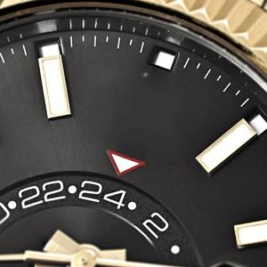 Montre automatique de luxe pour hommes en acier inoxydable, lunette en céramique noire, verre saphir, montre-bracelet de haute qualité, élégante, mode, affaires - Product Image 3