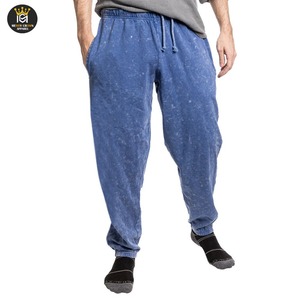 Men's Heavyweight Acid Wash Sweatpants 100% Cotton Jogger Pants High <b>Drawstring</b> Loose Acid Wash <b>Trouser</b> - Product Image 1