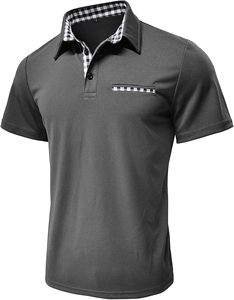 Polos de impresión personalizados de mezcla de algodón y poliéster al por mayor de alta calidad, Polo liso en blanco de talla grande para hombre para ropa deportiva - Product Image 5