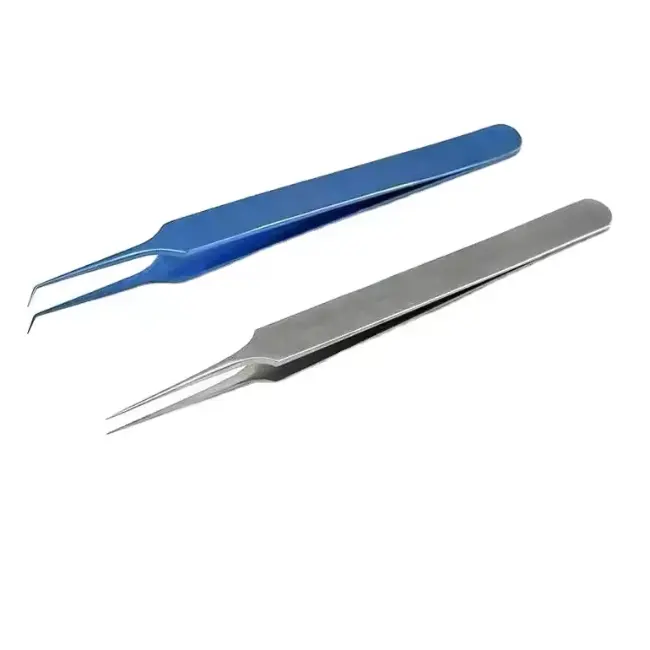 Professional Fine Tip Stainless Steel Tweezers for Electronics and Jewelry High Quality Tweezers Fiber Tip
