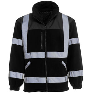 Veste de travail d'hiver pour homme de haute qualité, en toile haute visibilité, avec col à capuche, vêtements de travail réfléchissants, vente en gros - Product Image 1