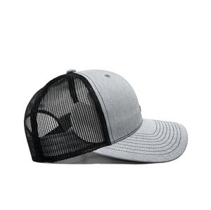 OEM Heather Grey Trucker Hats Custom 3D Bordado Logo Ajustable Deportes Lona Gorra de pana Moda Gorra al aire libre Vietnam - Product Image 4