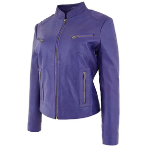 Women <b>Leather</b> <b>Jackets</b> for Ladies Fashion New Arrival Customized Genuine <b>Leather</b> Pu <b>Leather</b> <b>Jackets</b> - Product Image 2